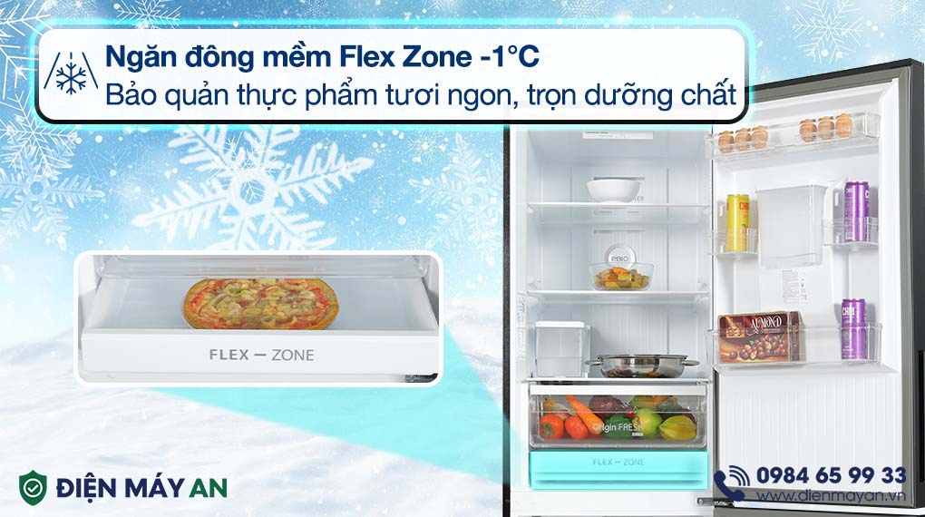 Tủ Lạnh Toshiba Inverter 321 Lít GR-RB405WEA-PMV(06)-MG - ngăn đông mềm